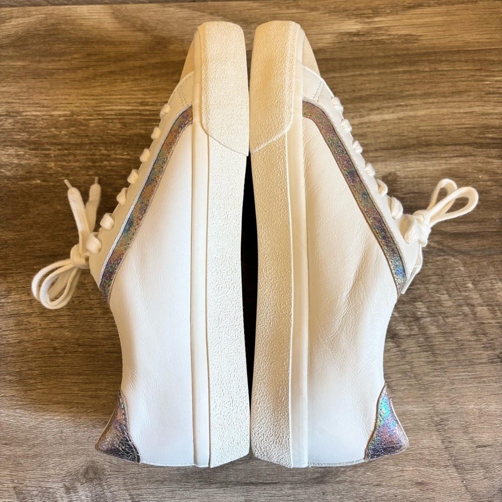NWOB Madewell Sidewalk Low-Top Sneakers in Iridescent Leather - Picture 12 of 14